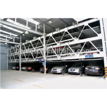 horizontal movement and vertical lifting car parking system with high reliability